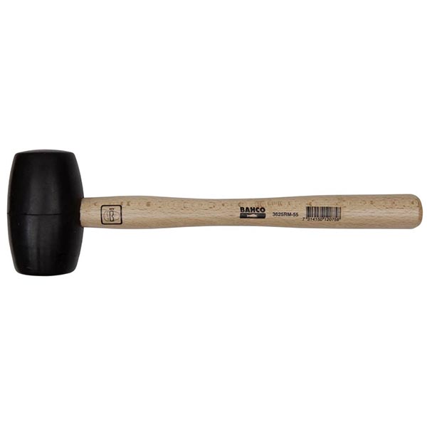 MAILLET EN CAOUTCHOUC MANCHE EN BOIS - 440G