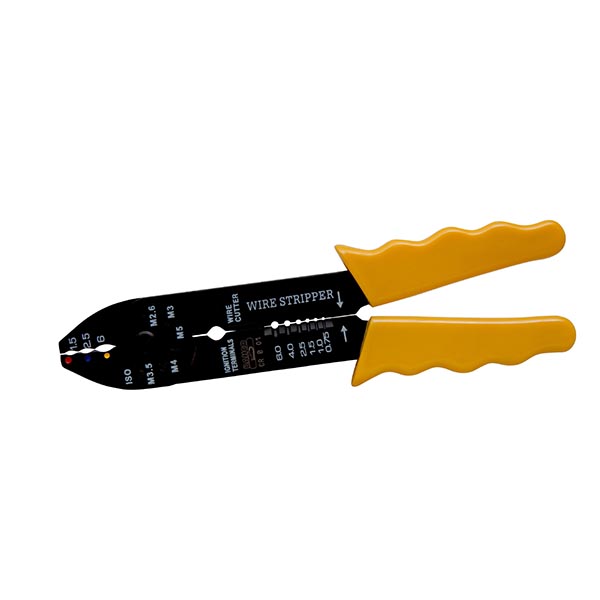 PINCE COSSE A SERTIR JAUNE - 0.75 A 6 MM2 - L220 MM