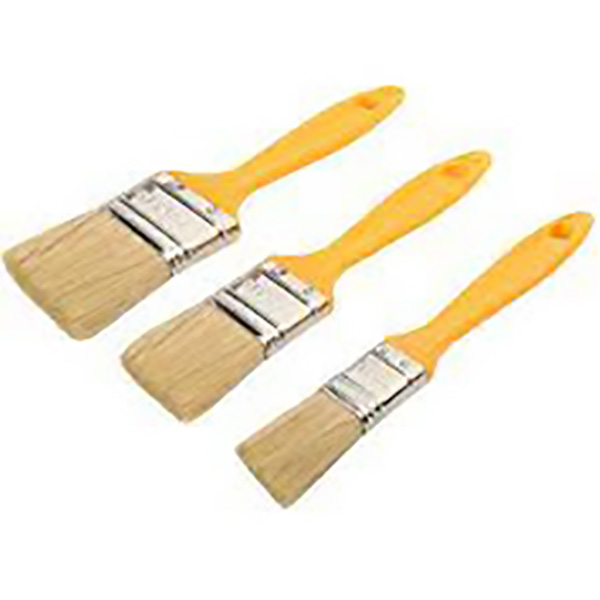 LOT DE 3 PINCEAUX PLAT