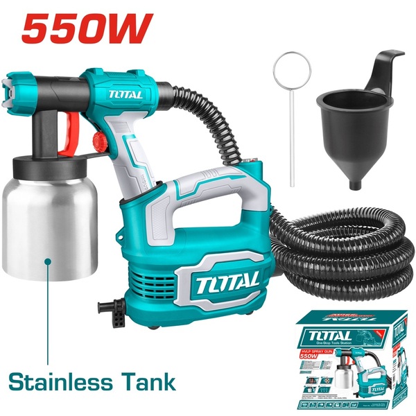 PISTOLET A PEINDRE 550W 220V 0,2 BAR 850 ML/MN