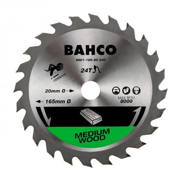 DISQUE A BOIS CIRCULAIRE D136 MM - D10 MM - 24 DENTS