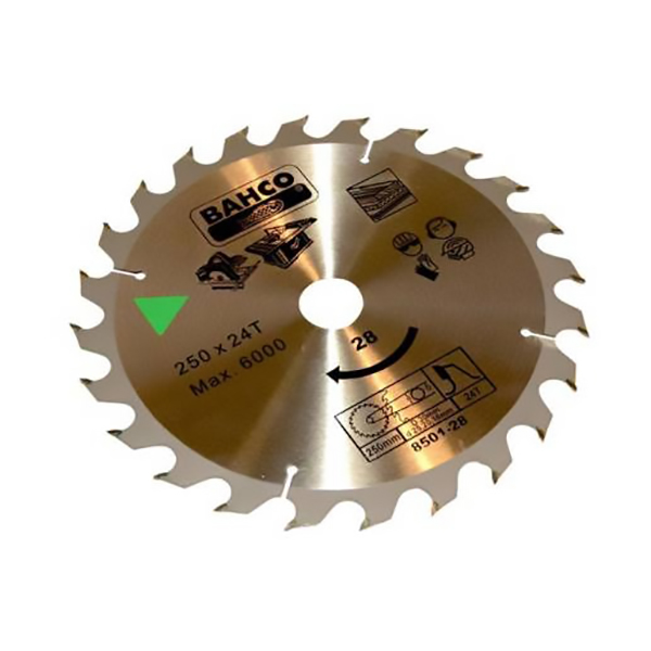 DISQUE A BOIS CIRCULAIRE D250 MM - D30 MM - 24 DENTS