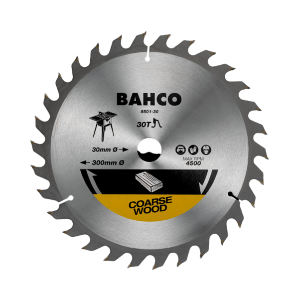 DISQUE A BOIS CIRCULAIRE D300 MM - D30 MM - 30 DENTS