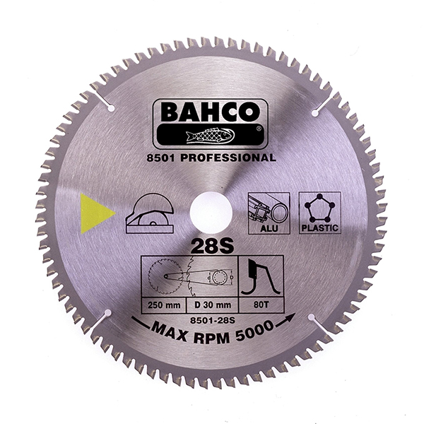 DISQUE CIRCULAIRE POUR ALU/PLASTIQUE D250 MM - D30 MM - 80 DENTS