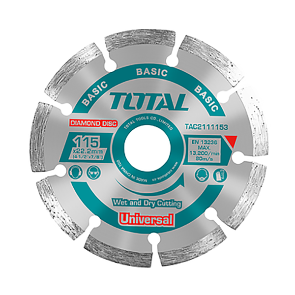 DISQUE DIAMANTE SEGMENTE 115(4-1/2 )X22MM POUR BETON ( BASIC )