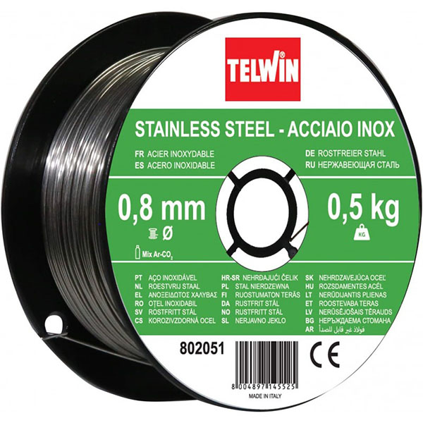 BOBINE FIL ACIER INOX 0.8 MM 0.5 KG