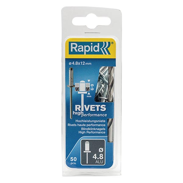 RIVET ALUMINIUM HAUTE PERF. 4.8X12MM - BTE 50PCS
