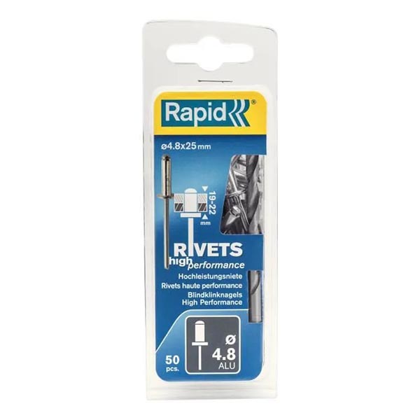 RIVET ALUMINIUM HAUTE PERF. 4.8X25MM - BTE 50PCS