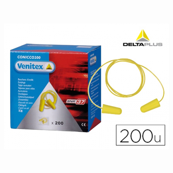 BOUCHON D'OREILLE JETABLE AVEC CORDON - BTE DE 200PAIRES