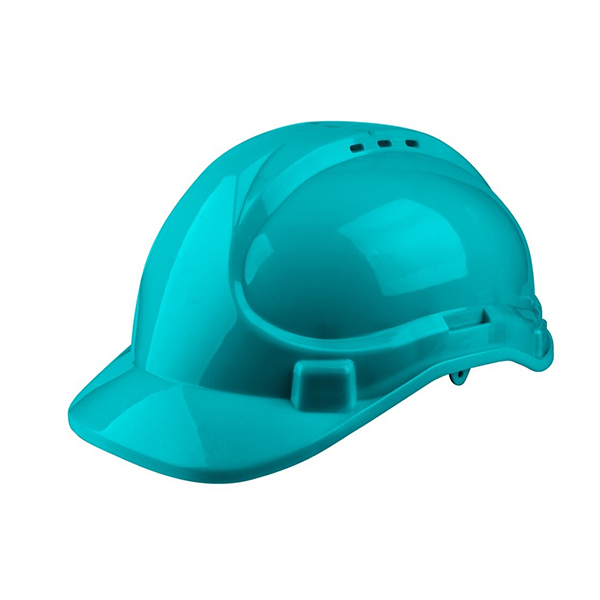 CASQUE DE CHANTIER VERT AVEC AERATION