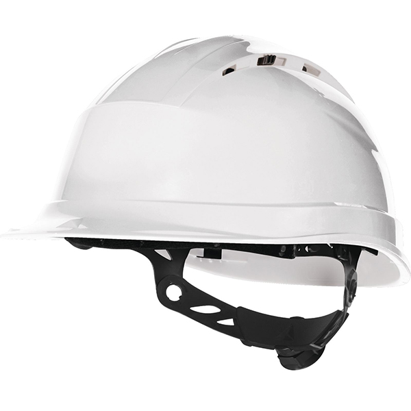 CASQUE DE CHANTIER VENTILE A SERRAGE ROTOR QUARTZUP4 BLANC