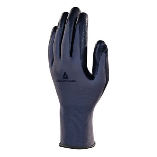 GANTS REVÊTUS DE MOUSSE  PES END. NITRILE NOIR T8