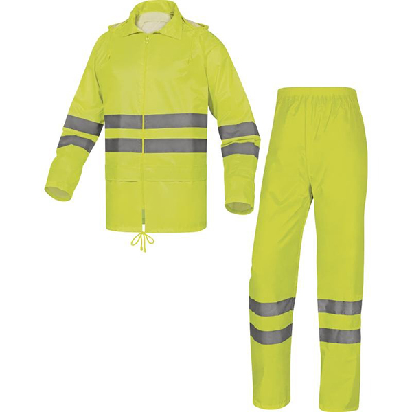 ENSEMBLE DE PLUIE AVEC BANDE HV JAUNE FLUO TM