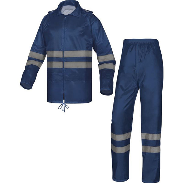 ENSEMBLE DE PLUIE AVEC BANDE HV BLEU MARINE TM