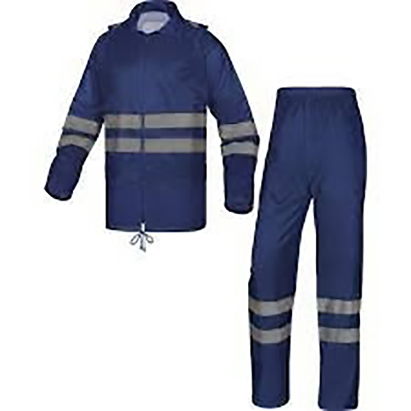 ENSEMBLE DE PLUIE AVEC BANDE HV BLEU MARINE TXL