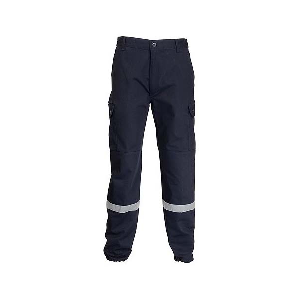 PANTALON MULTI POCHE EN DRILL 100% COTON AVEC BANDE REFLECHISSANTE T2