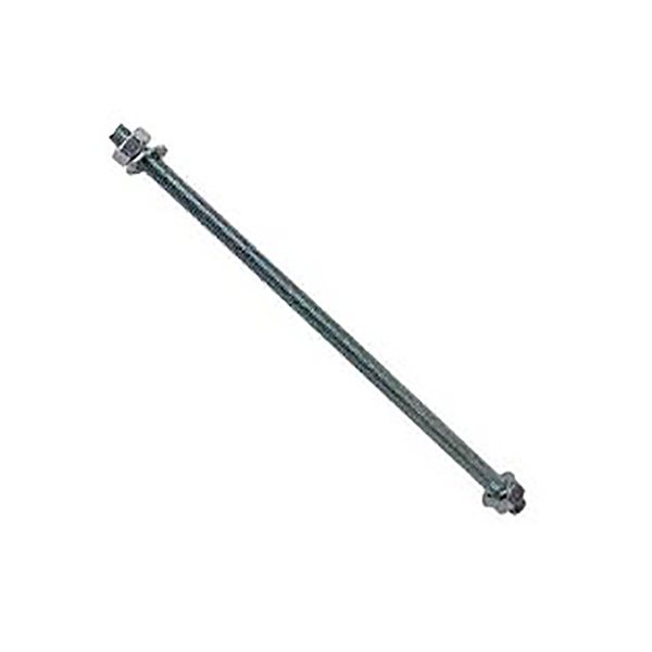 TIGE FILETEE 8*300 ECROU+RONDELLE FEUTRE+RONDELLE PLATE: DEMI FILETEE