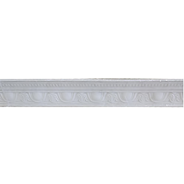 GORGE EN PVC 3950*25*25MM (OBLM) white silver line