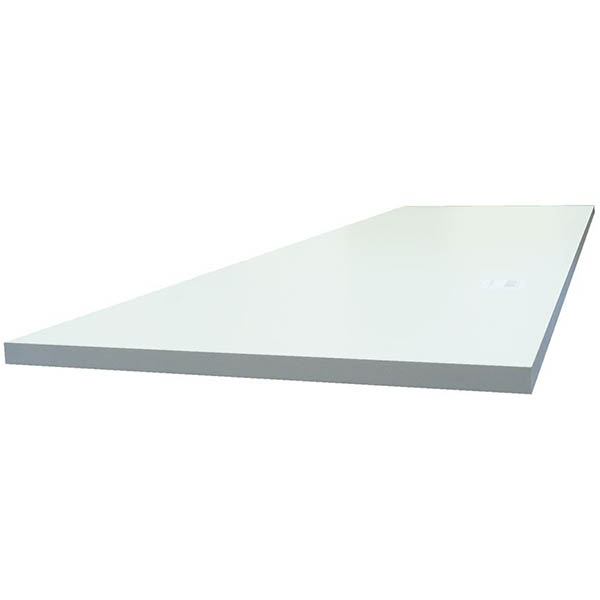 TABLETTES MELAMINE BLANC 2 CHANTS 2500X300X18