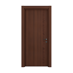 [50806] PORTE DE COMMUNICATION INTERIEUR KOYU TEAK 87*204*22-28-GARNITURE INCLUE DROITE