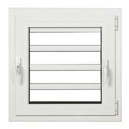 [50874] JALOUSIES ALUMINIUM BLANC EN VERRE IMPRIME, MOUSTIQUAIRE OFFERTE 600 X 600