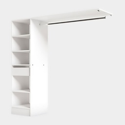 [50939] COLIS BASIC BLANC POUR DRESSING (COLONNE+TRINGLE)