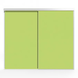 [50954] PACK DE 2 VANTAUX VERT MERISIER POUR DRESSING 2500*1530