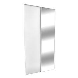 [50955] PLACARD BLANC + VANTAIL ARGENT POUR DRESSING 2500*1530