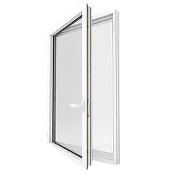 [50986] OUVRANT A LA FRANÇAISE ALUMINIUM BLANC SIMPLE VITRAGE, MOUSTIQUAIRE OFFERTE 1000 X 970