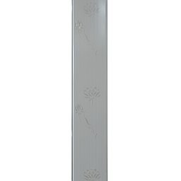 [51105] VOLIGE PVC 200*7*4000MM S-PVC23 BLANC MOTIF FLEURI