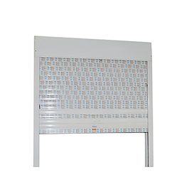 [51109] VOLET ROULANT, LAMES PLEINES PAS DE 40 EN ALUMINIUM, MOTORISE AVEC MANIVELLE DE SECOURS LARG 1200 HAUT 1405