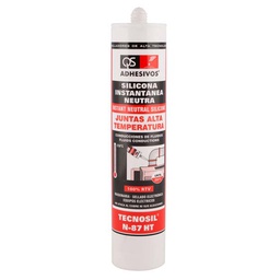 [50292] TECNOSIL N-80 Mastic Silicone pour menuiserie Aluminium et PVC 300ML NOIR-QS
