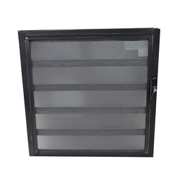 [50885] JALOUSIES ALUMINIUM EN VERRE IMPRIME, MOUSTIQUAIRE OFFERTE 800 X 800 GRIS ANTHRACITE