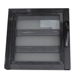 [50876] JALOUSIES ALUMINIUM EN VERRE IMPRIME, MOUSTIQUAIRE OFFERTE 400 X 400 NOIR