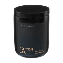 [13907] POT A COTON POLYRESINE "BLACK"