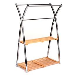 [13945] PORTE SERVIETTE 2 NIVEAUX BAMBOU