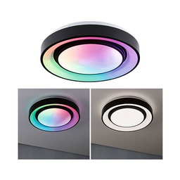 [17150] APPLIQUE PLAFONNIER RAINBOW DYNAMIC RGB TUNABLE LED 22W 375MM BLANC NOIR