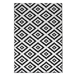 [14193] TAPIS LOSANGE NOIR ET BLANC 50X80CM M6