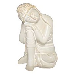 [112028] BOUDDHA CERAM ASSIS BLANC H21