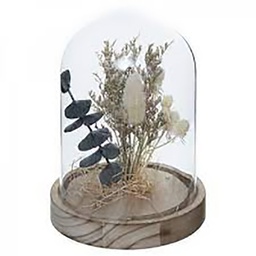 [112077] CLOCHE FLEUR SECHE HOUSE H16.5