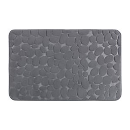 [210215] TAPIS DE BAIN MEMORY FOAM 50X80 PEBBLES GRIS