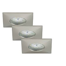 [112353] SET 3 SPOTS LED ENCASTRABLES 5W IP44 NICKEL MAT