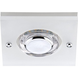 [112359] SPOTS ENCASTRABLES LED ATTACH METAL PLASTIQUE CHROME INCL 1 X MODULE LED 5W400LM 3 000K