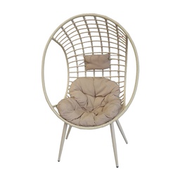 [41907] FAUTEUIL COCON MARRON AVEC COUSSIN