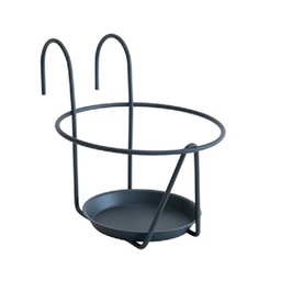 [41936] PORTE POT SOUCOUPE CROCHET NOIR