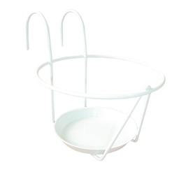 [41941] PORTE POT SOUCOUPE 25 CM BLANC
