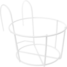 [41961] SUPPORT JARDINIERE FER ROND BLANC