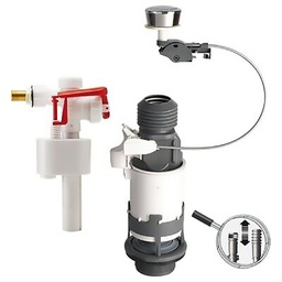 [326379] MECANISME A CABLE SIMPLE POUSSOIR AVEC ROBINET F89 MD²89
