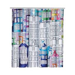 [210378] RIDEAU DE DOUCHE 180X200 SUNNY CITY POLYESTER