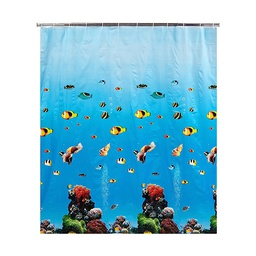 [210387] RIDEAU DE DOUCHE 180X200 PEVA OCEAN